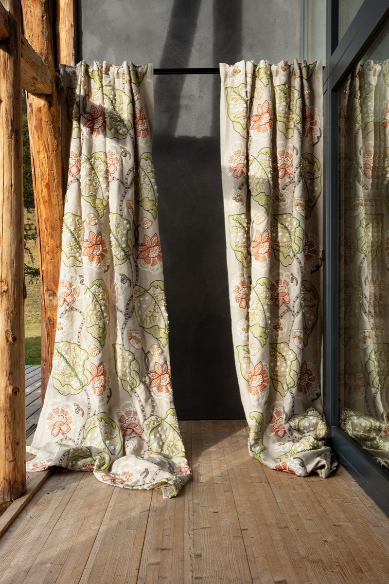 未使用 カーテン生地 Christian Fischbacher Christian Fischbacher Drapery Interior Home Fabrics – Handmade