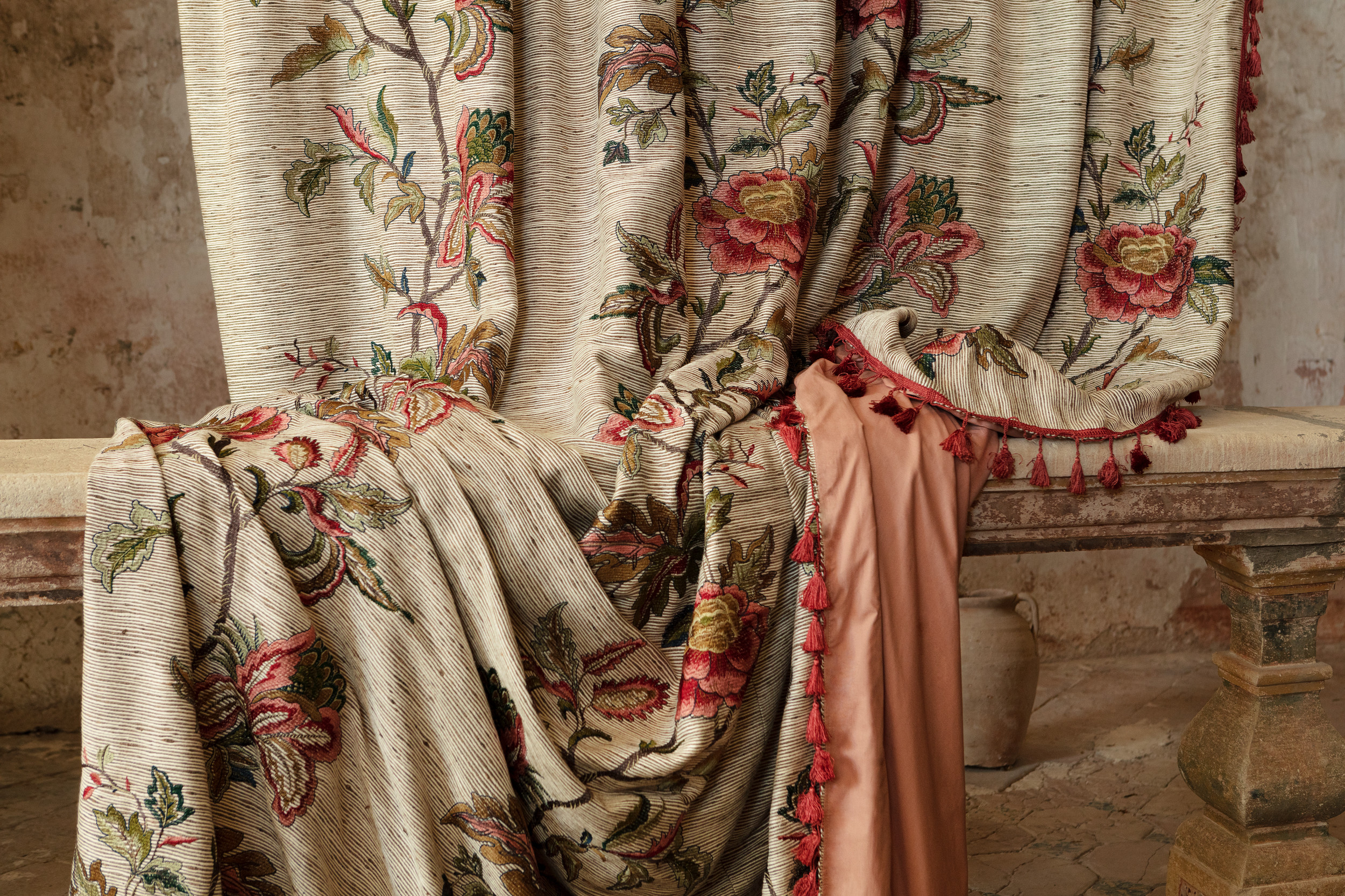 Christian Fischbacher Drapery Interior Home Fabrics – PEONY